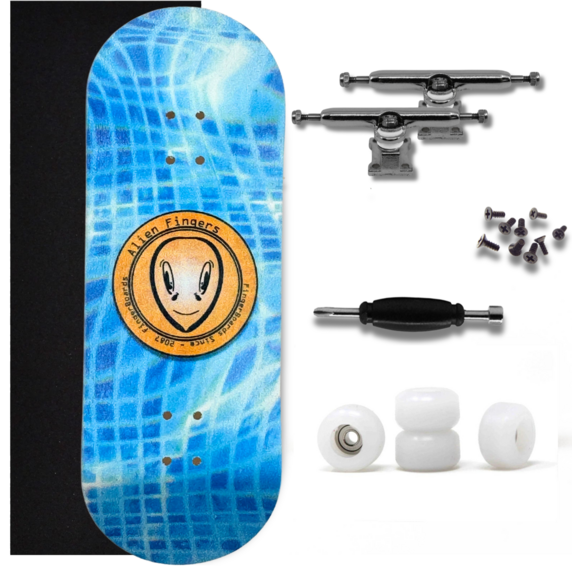 Alien fingers pro complete pool 34mm - alien-fingers-pool-complete-fingerboard