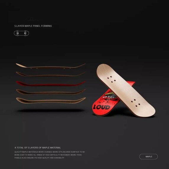 nEo Graphics - wooden fingerboard 29mm Broken Dreams | Spineo.eu