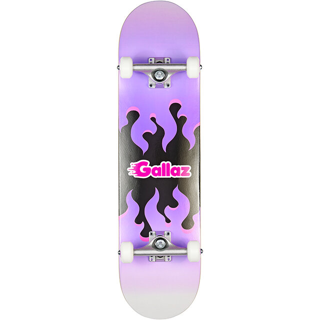 Gallaz Complete Skateboard Purple Flames 8.0