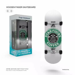 nEo Graphics - wooden fingerboard 29mm Starfcks Coffee